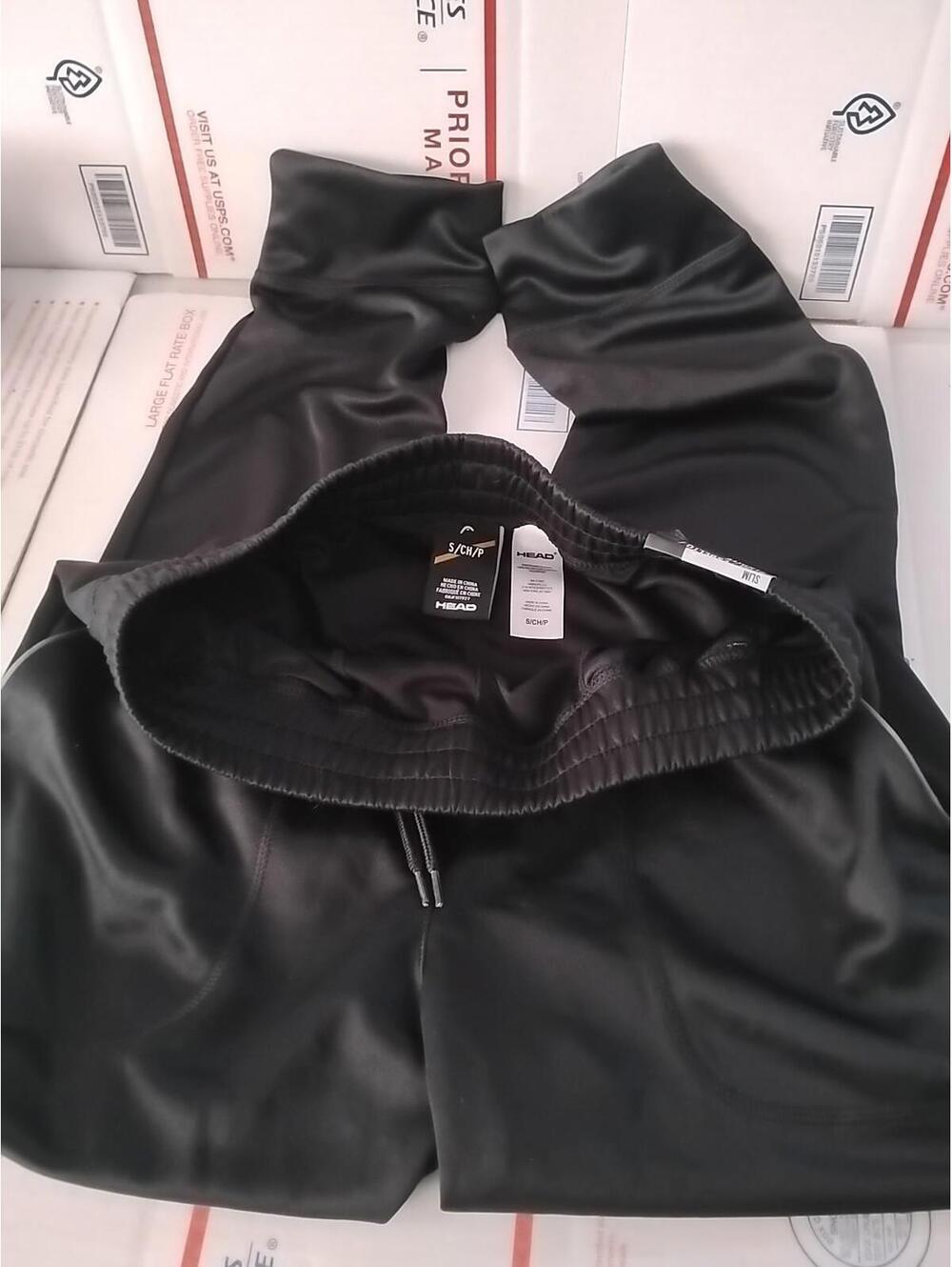NEW HEAD MENS Small Black Active Sweatpants Slim Fit Men's Small T6#24